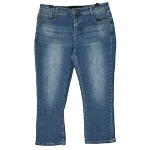 Thorn Women's Curve Fit size 10 Cropped Mid-rise Blue Jeans